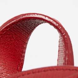 Pre Owned Saint Laurent Red Leather Medium Universite Shoulder Bag