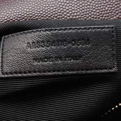 مملوكة مسبقًا حقيبة كتف سان لوران جلد ماتيلاسيه أزرق كبيرة مونوغرام ظرفية