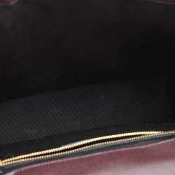 مملوكة مسبقًا حقيبة كتف سان لوران جلد ماتيلاسيه أزرق كبيرة مونوغرام ظرفية