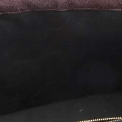 مملوكة مسبقًا حقيبة كتف سان لوران جلد ماتيلاسيه أزرق كبيرة مونوغرام ظرفية