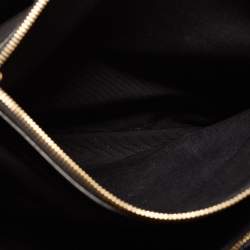 Saint Laurent Black Matelasse Leather Cassandre Shopper Tote