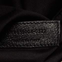 Saint Laurent Black Quilted Patent Leather Sade Puffer Envelope Clutch