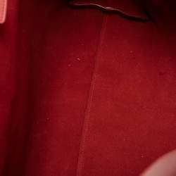 Saint Laurent Red Leather E/W Shopper Tote