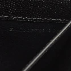 Saint Laurent Black Leather Uptown Wallet on Chain