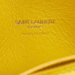 Saint Laurent Yellow Leather Baby Classic Sac De Jour Tote