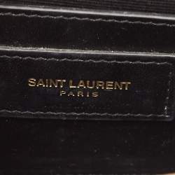 Saint Laurent Beige Croc Embossed Leather Small Kate Tassel Crossbody Bag