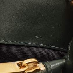Saint Laurent Dark Green Matelassé Leather Medium LouLou Shoulder Bag