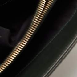 Saint Laurent Dark Green Matelassé Leather Medium LouLou Shoulder Bag