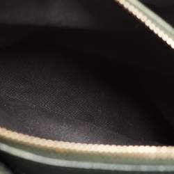 Saint Laurent Dark Green Matelassé Leather Medium LouLou Shoulder Bag