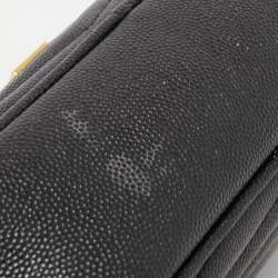 Pre Owned Saint Laurent Black Matelassé Leather Mini Lou Shoulder Bag