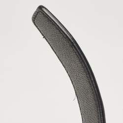 Pre Owned Saint Laurent Black Leather Monogram Belt Bag