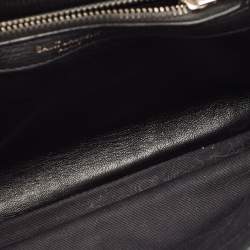 Saint Laurent Black Matelasse Leather Medium College Top Handle Bag