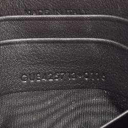 Pre Owned Saint Laurent Black Leather Tri Pocket Crossbody Bag