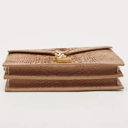 Saint Laurent Beige Python Medium Cassandra Chain Bag