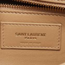 Saint Laurent Beige Python Medium Cassandra Chain Bag