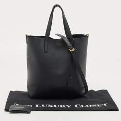مملوكة مسبقًا Saint Laurent Black Leather Toy Shopper Tote