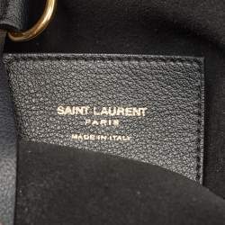 مملوكة مسبقًا Saint Laurent Black Leather Toy Shopper Tote