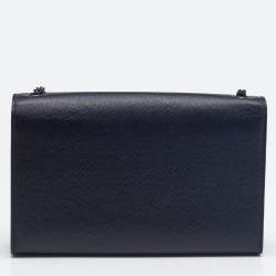 Pre Owned Saint Laurent Black Leather Medium Kate Shoulder Bag