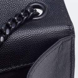 Pre Owned Saint Laurent Black Leather Medium Kate Shoulder Bag