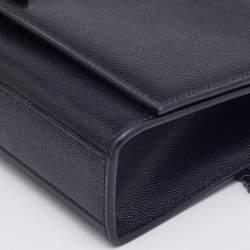 Pre Owned Saint Laurent Black Leather Medium Kate Shoulder Bag