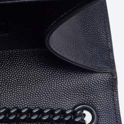 Pre Owned Saint Laurent Black Leather Medium Kate Shoulder Bag