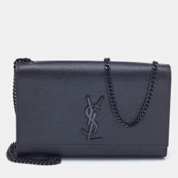 Saint Laurent Medium Kate Leather Chain Shoulder Bag Black