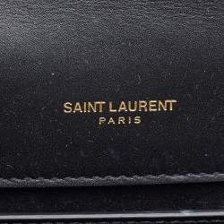 Pre Owned Saint Laurent Black Leather Medium Kate Tassel Shoulder Bag