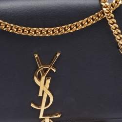 Pre Owned Saint Laurent Black Leather Medium Kate Tassel Shoulder Bag