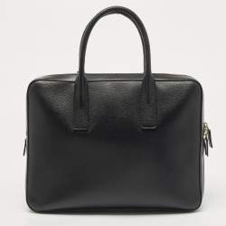 Saint Laurent Black Grain Leather Small Museum Briefcase