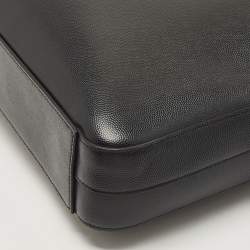 Saint Laurent Black Grain Leather Small Museum Briefcase
