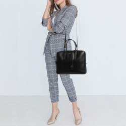 Saint Laurent Black Grain Leather Small Museum Briefcase