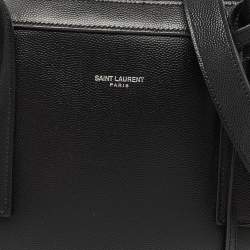 Saint Laurent Black Grain Leather Small Museum Briefcase