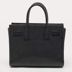 Pre Owned Saint Laurent Black Leather Baby Classic Sac De Jour Tote