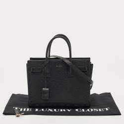 Pre Owned Saint Laurent Black Leather Baby Classic Sac De Jour Tote
