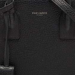 Pre Owned Saint Laurent Black Leather Baby Classic Sac De Jour Tote