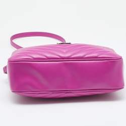 مملوكة مسبقًا Saint Laurent Pink Matelassé Leather Monogram Lou Camera Bag