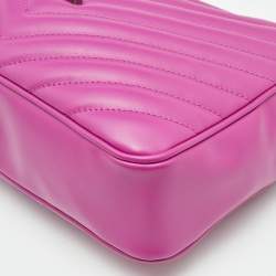مملوكة مسبقًا Saint Laurent Pink Matelassé Leather Monogram Lou Camera Bag