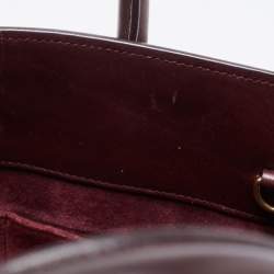 Pre Owned Saint Laurent Burgundy Leather Small Classic Sac De Jour Tote