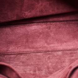 Pre Owned Saint Laurent Burgundy Leather Small Classic Sac De Jour Tote