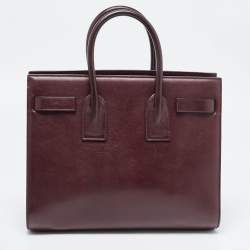 Pre Owned Saint Laurent Burgundy Leather Small Classic Sac De Jour Tote