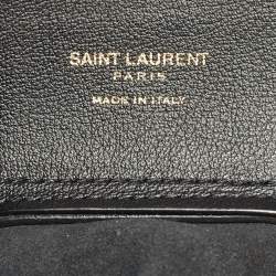 Saint Laurent Black Leather Toy Shopper Tote