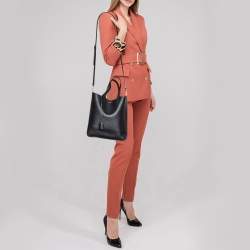 Saint Laurent Black Leather Toy Shopper Tote