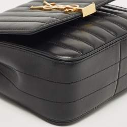 Saint Laurent Black Quilted Leather Medium Vicky Shoulder Bag