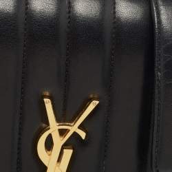 Saint Laurent Black Quilted Leather Medium Vicky Shoulder Bag