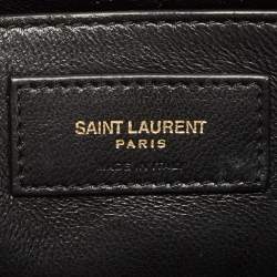 Saint Laurent Black Quilted Leather Medium Vicky Shoulder Bag