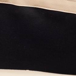 Pre Owned Saint Laurent Beige Matelassé Leather Large Cassandre Flap Bag