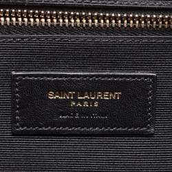 Pre Owned Saint Laurent Beige Matelassé Leather Large Cassandre Flap Bag