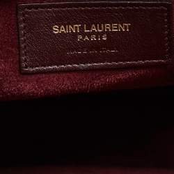 Pre Owned Saint Laurent Burgundy Leather Small Classic Sac De Jour Tote