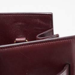 Pre Owned Saint Laurent Burgundy Leather Small Classic Sac De Jour Tote