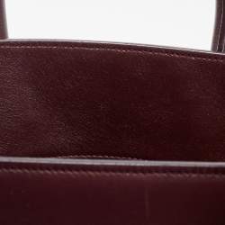 Pre Owned Saint Laurent Burgundy Leather Small Classic Sac De Jour Tote